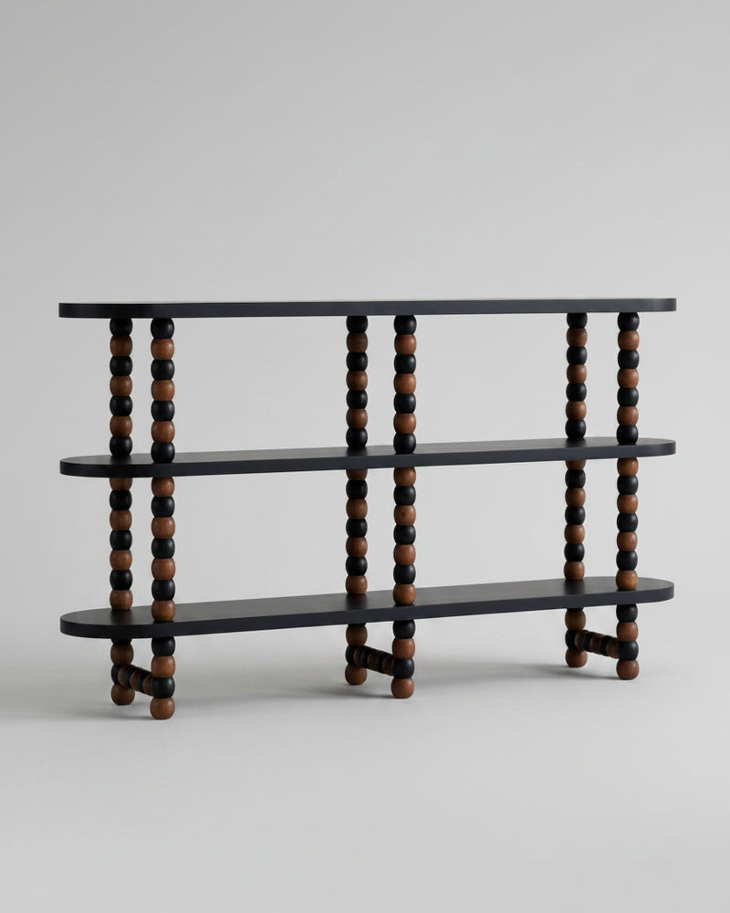 Onde Shelf by Studio Kallang | The Oblist — handcrafted wood and black finish