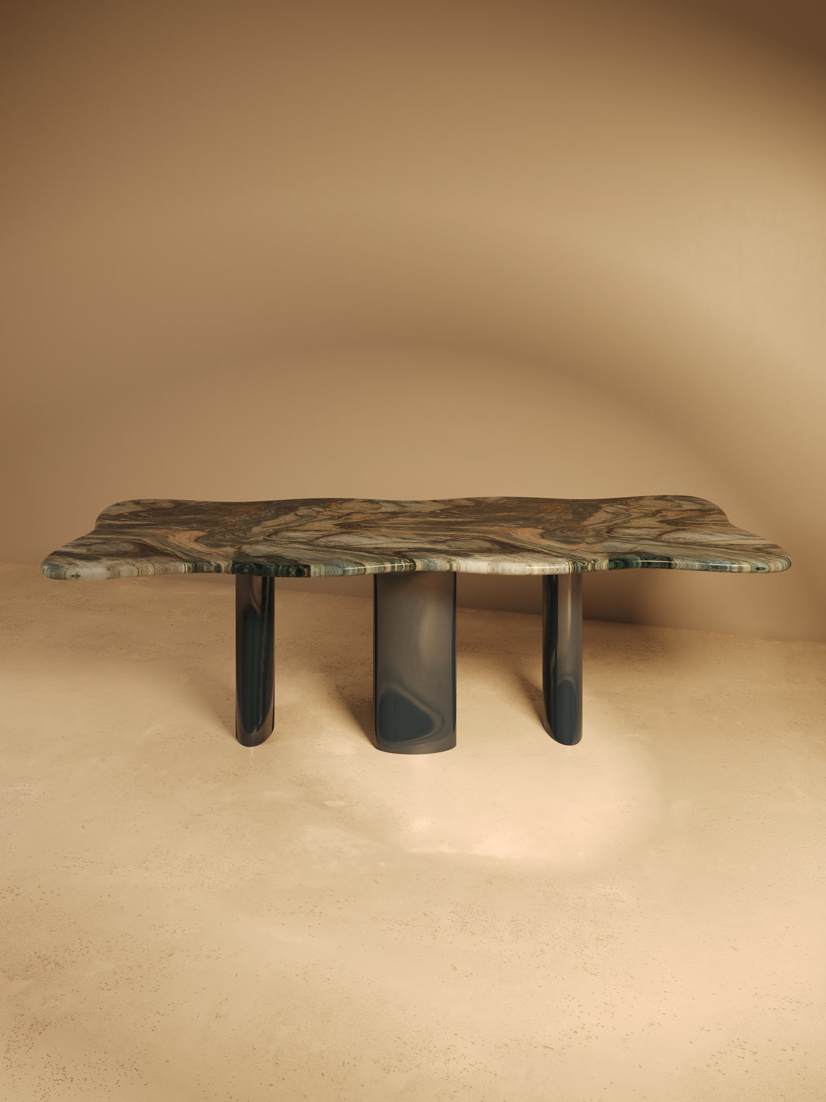 MOJÉ Blue Edition – Glossy Lacquered Base, Quartzite Blue Blend Top — in context