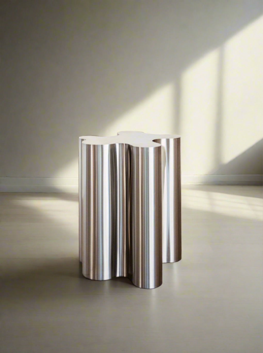 Silver Root - Tall — side angle showing polished silver finish