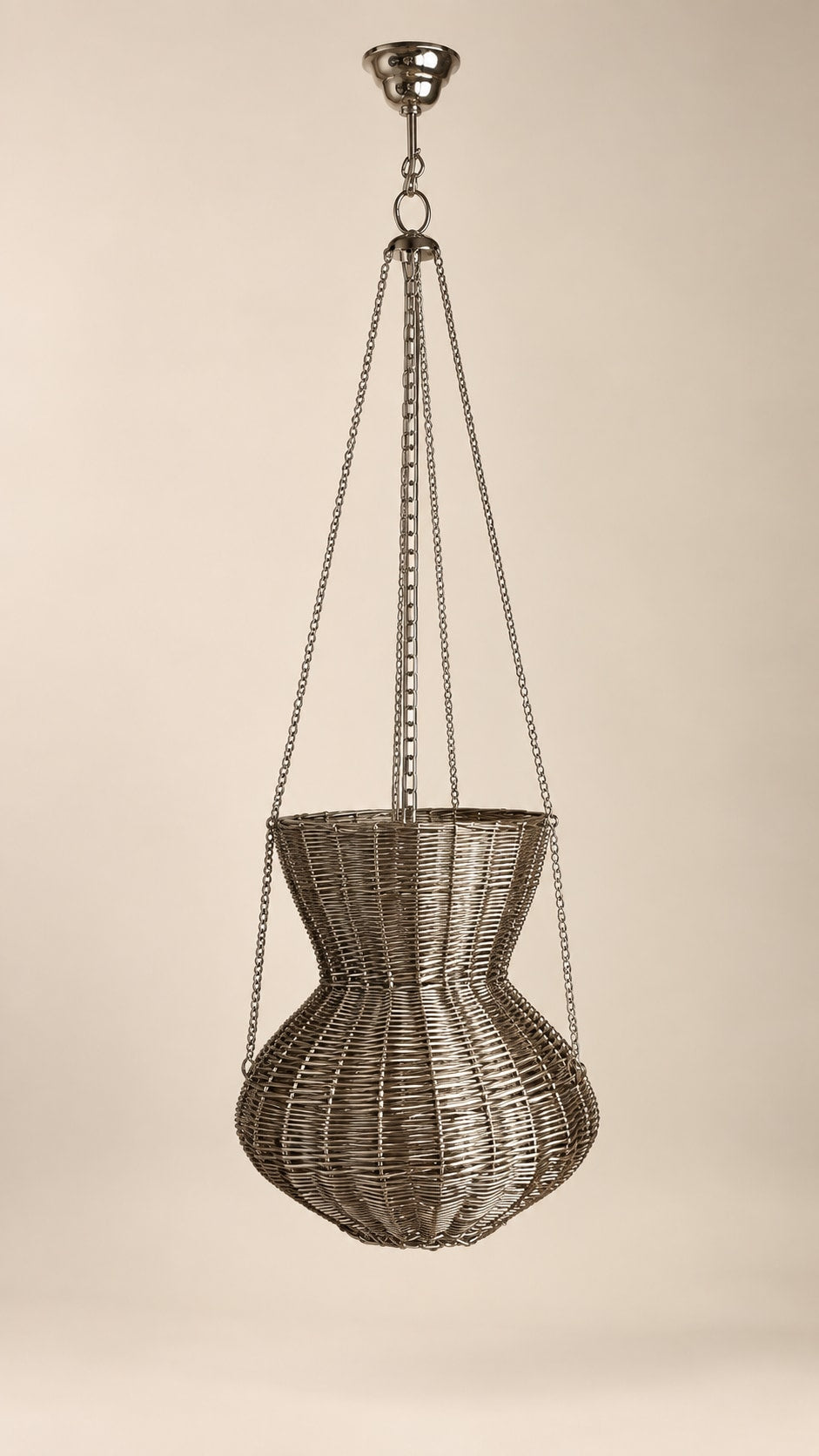 OMAN Contemporary Pendant Light in Metal and Woven Wicker design by Léa Zeroil by CASPAL | The Oblist