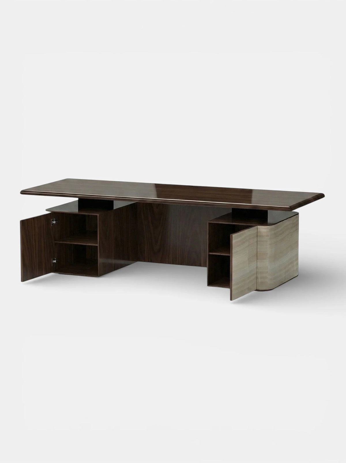 Holly Ivory Onyx And Wood Desk — detail view
