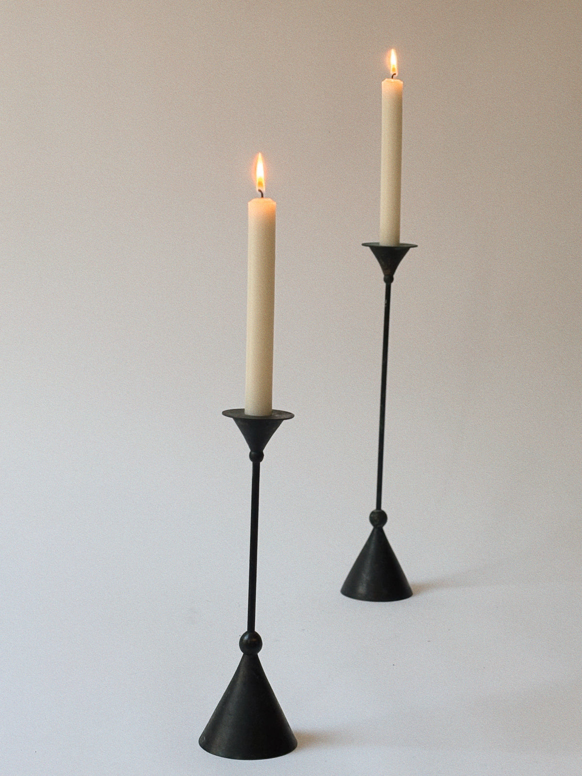 Pair of Postmodern Candleholders — detail view