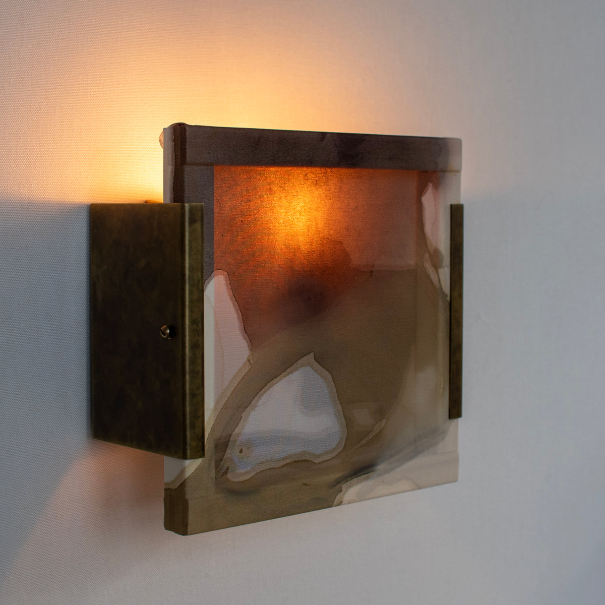 Hand-Painted Silk Instinct Sconce 10/12 — side angle