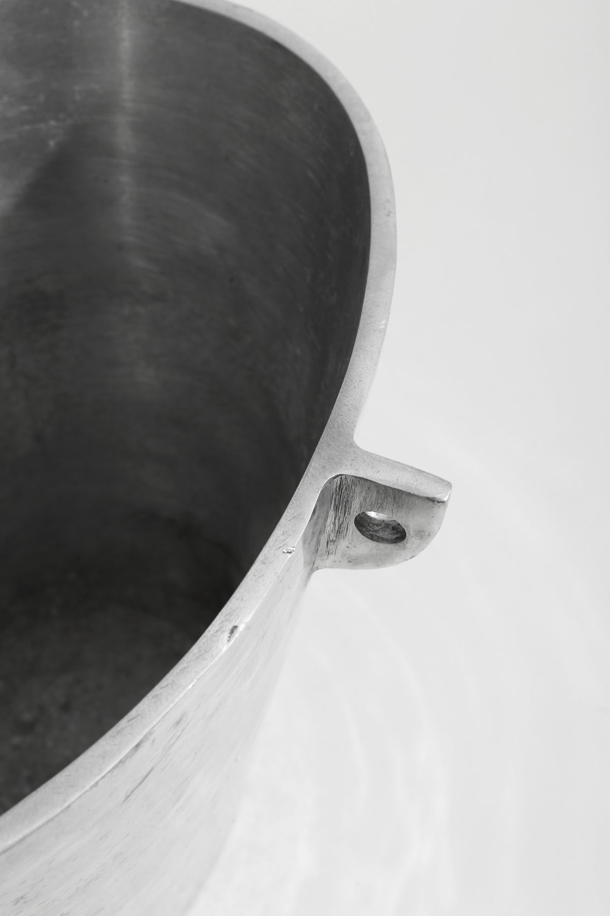 Form Sculpture Chrome Vase — close-up of chrome surface detail