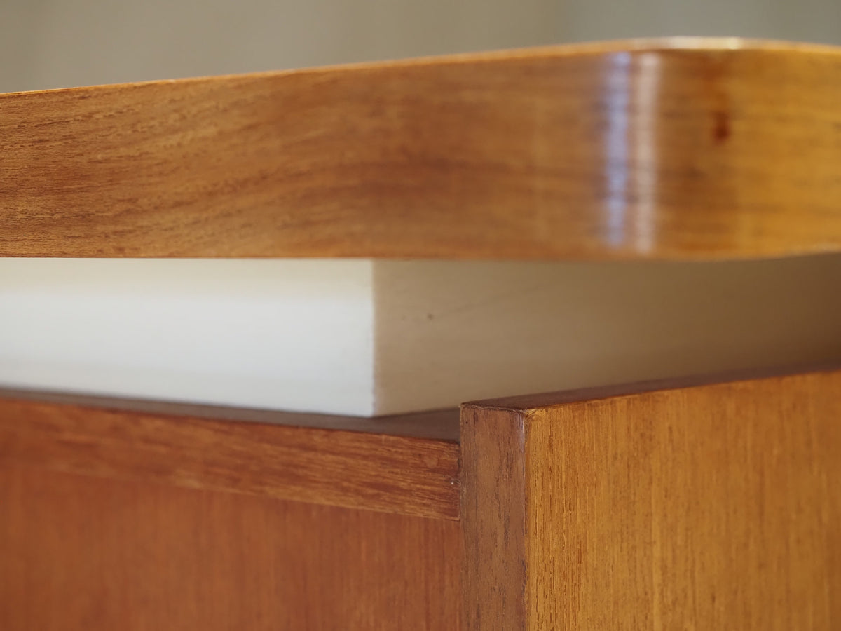 Boomerang Floating Desk by Tijsseling, The Netherlands, 1960s — close-up