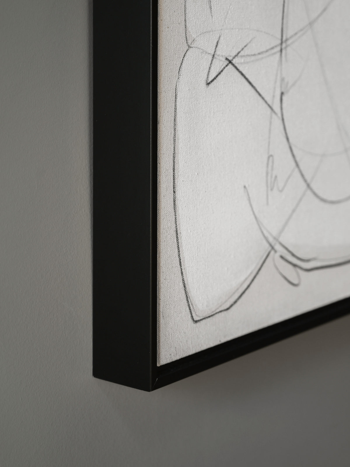 Abstract Graphite On Canvas Artwork — lifestyle setting