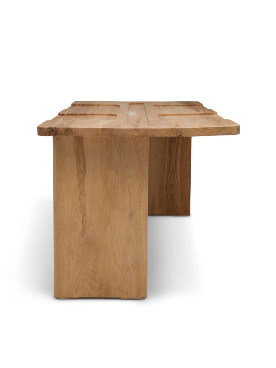 Henry Table' in Chestnut Wood — side view highlighting solid wood construction