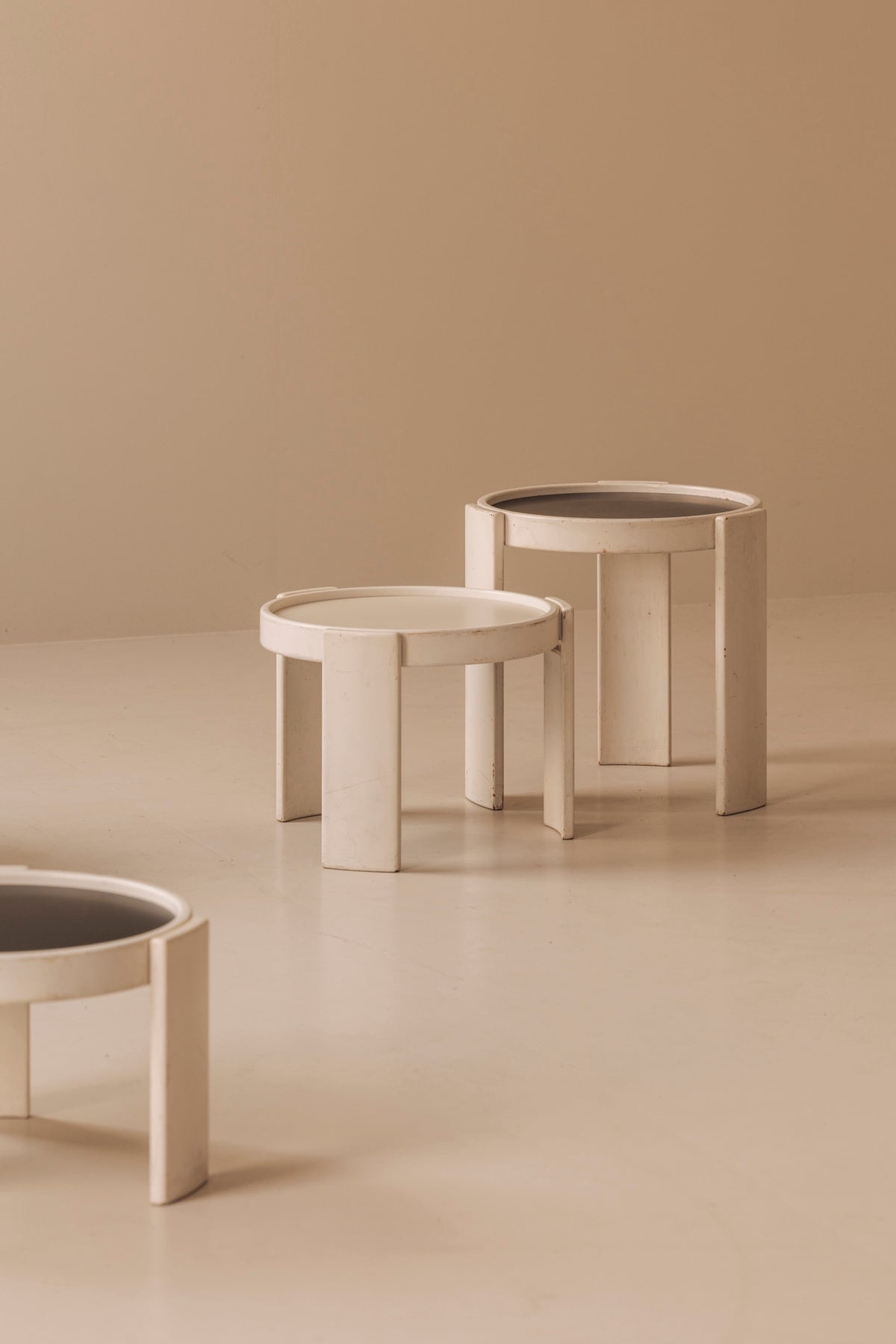 Model 780 side tables by Gianfranco Frattini for Cassina, Italy 1960s — side angle