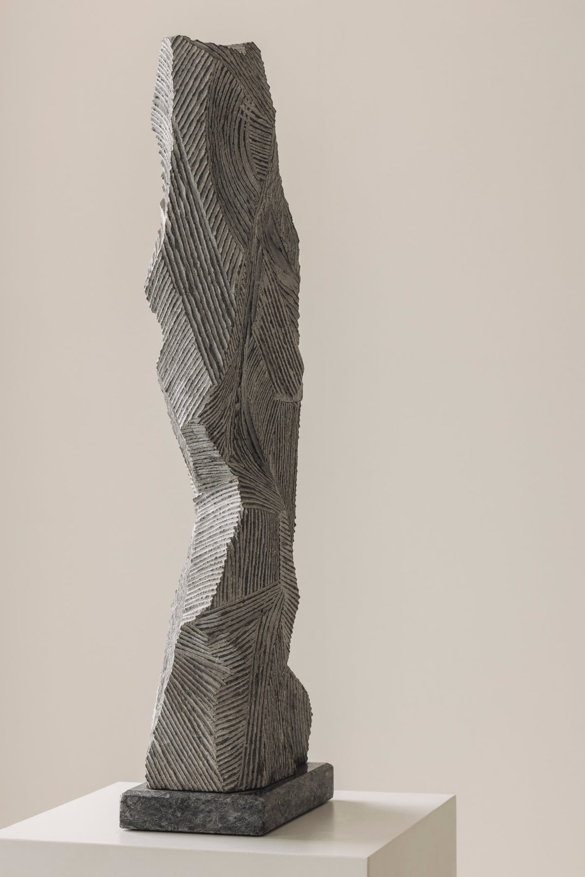 Abstract sculpture Carved from natural stone by Marc Verdoodt, Belgium 1980s. — alternate view