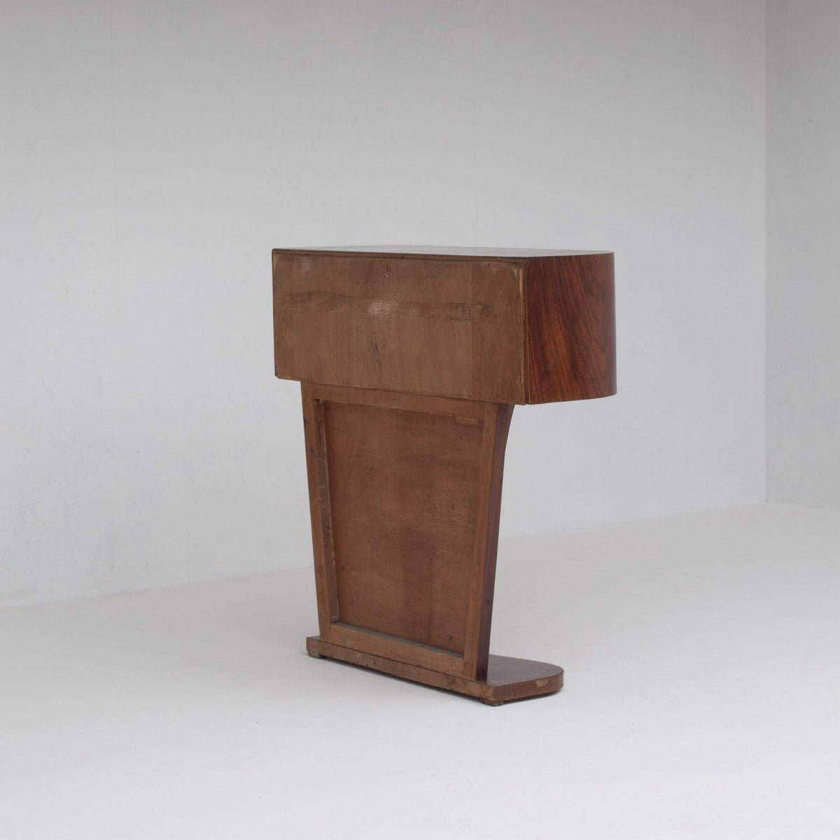 Art Deco Walnut Console with Inlay Details — alternate view