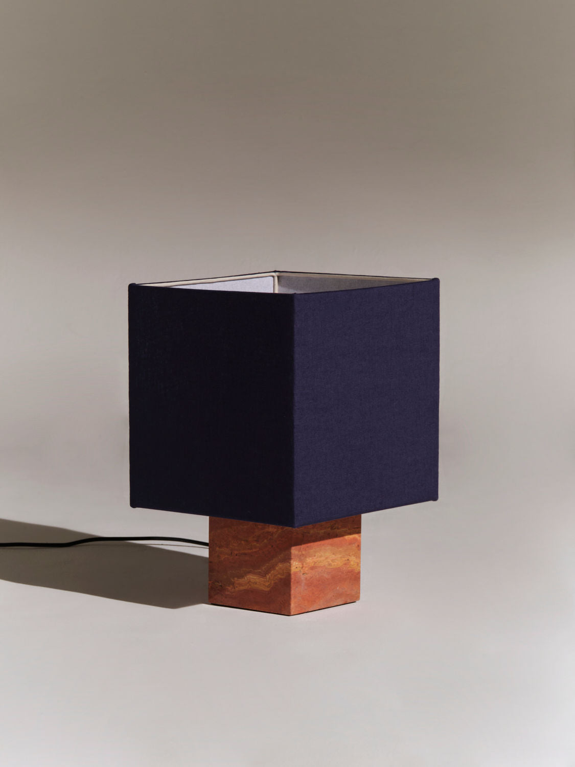 Roma I Squared Red Travertine by Nassi Lamps — variant detail