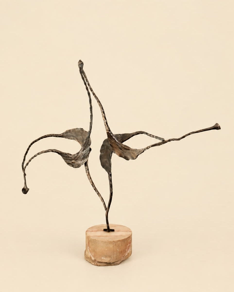 Salvino Marsura Abstract Wrought Iron Sculpture, Italy, 1960s — detail view