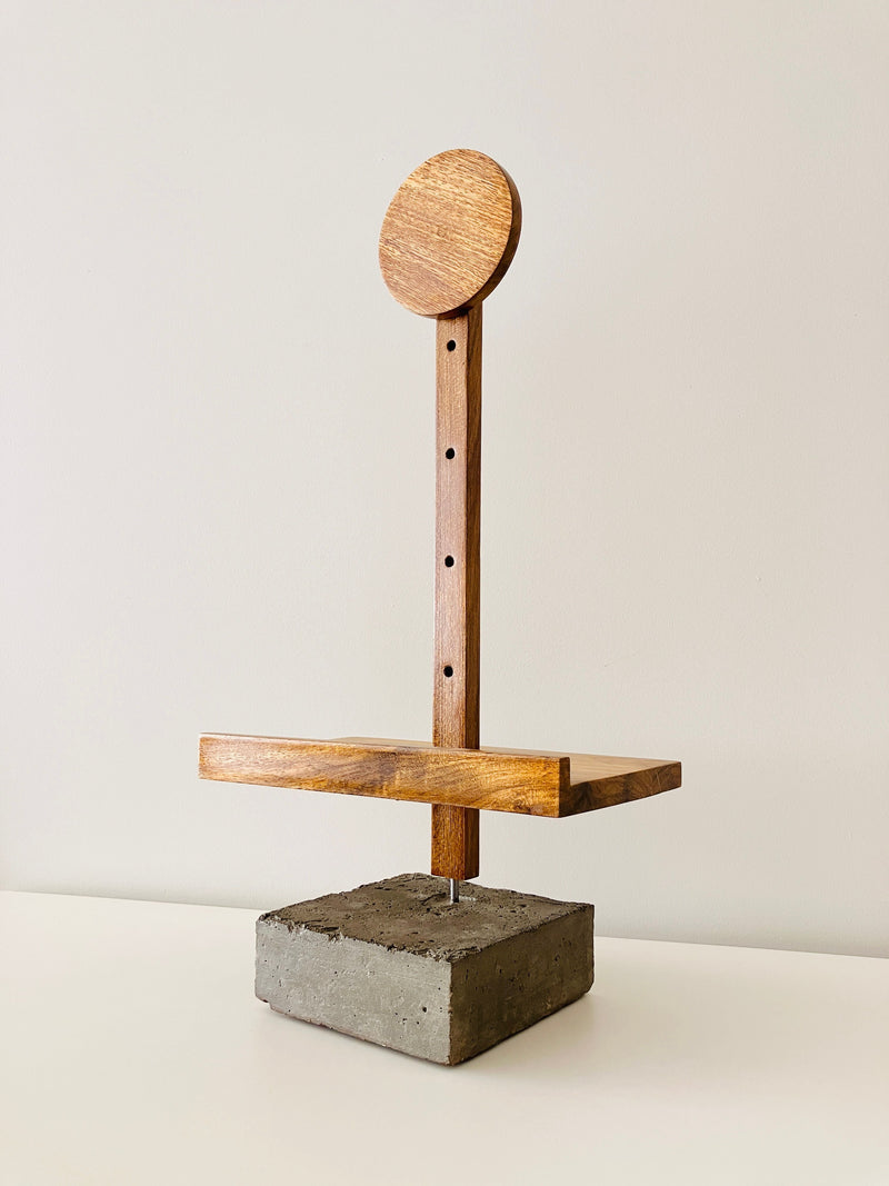 Teresa wooden easel frame with concrete base by HT