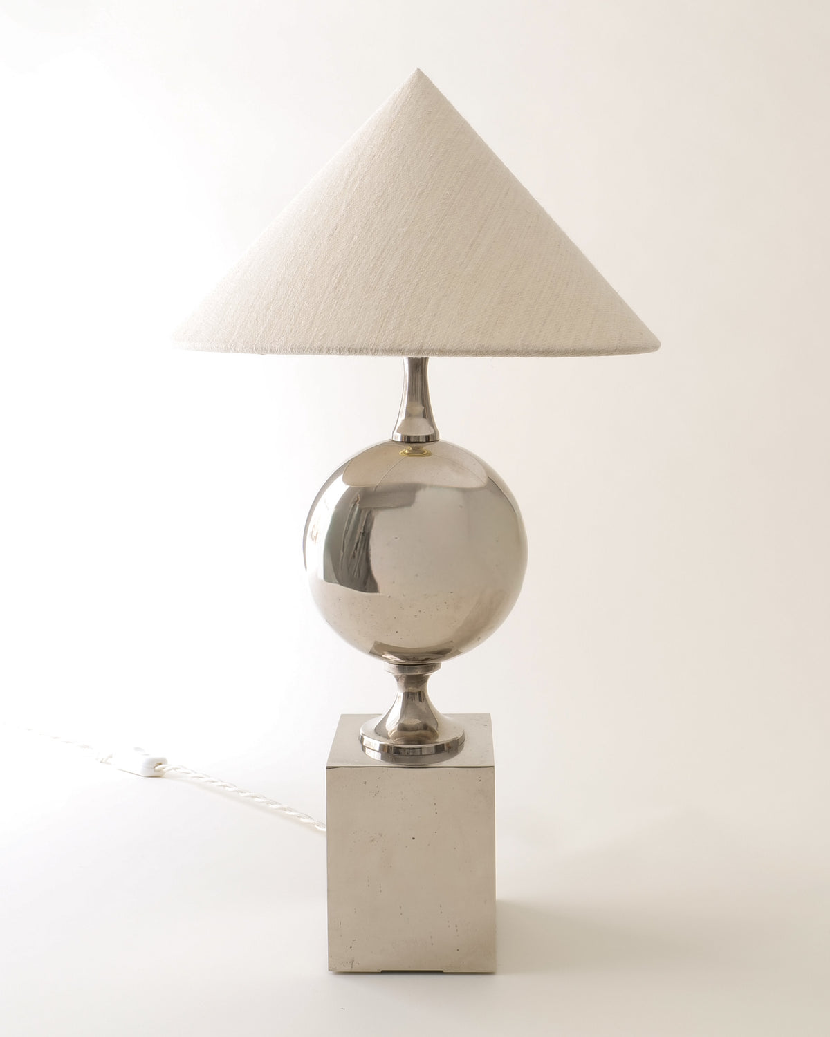 Philippe Barbier Chrome Table Lamp by Collection apart | The Oblist