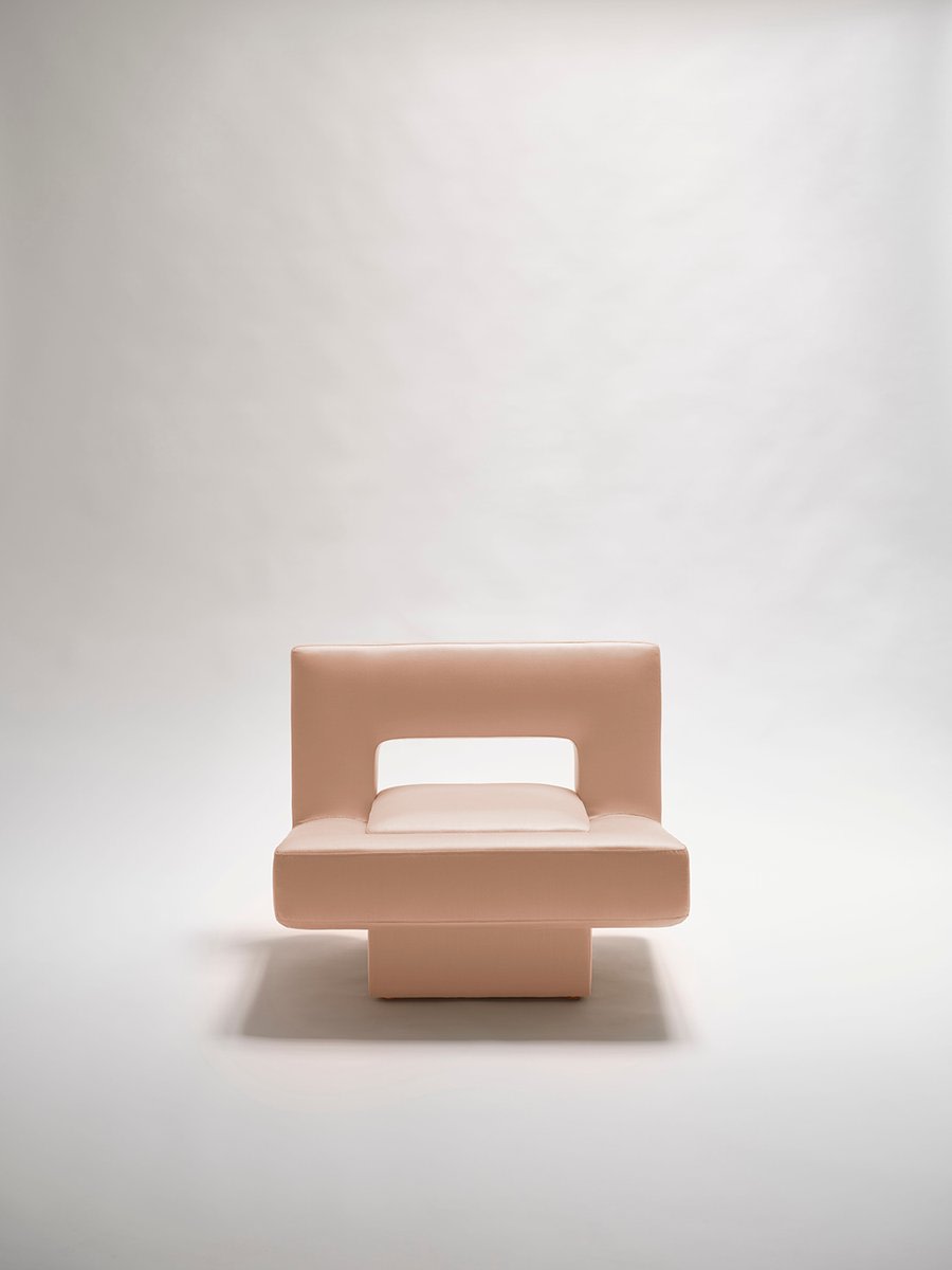 "Soft Block" sculptural Armchair — in context