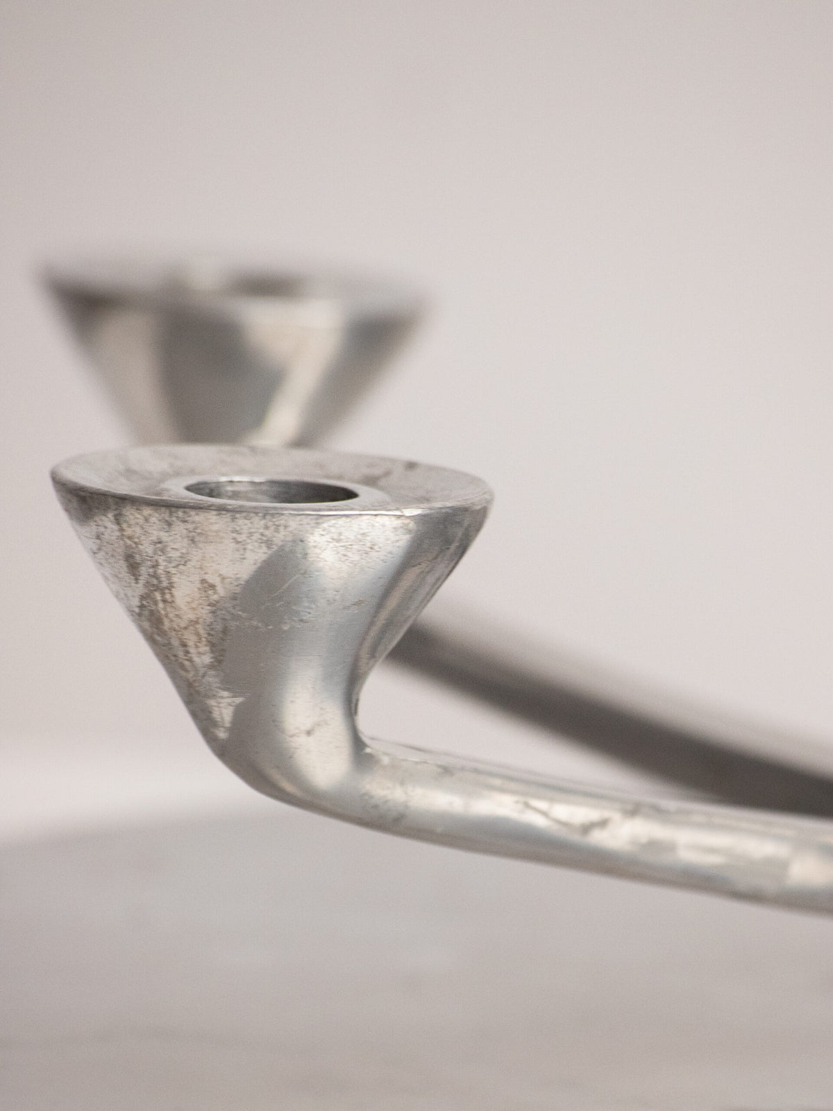 Rotating Five Arm Star Candleholder in Sand Cast Aluminium, Brutalist Europe 1960s to 1970s — additional view