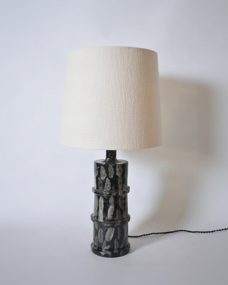 Inle 45cm Grey and Black Ceramic Table Lamp, Barracuda Edition by Barracuda Interiors | The Oblist