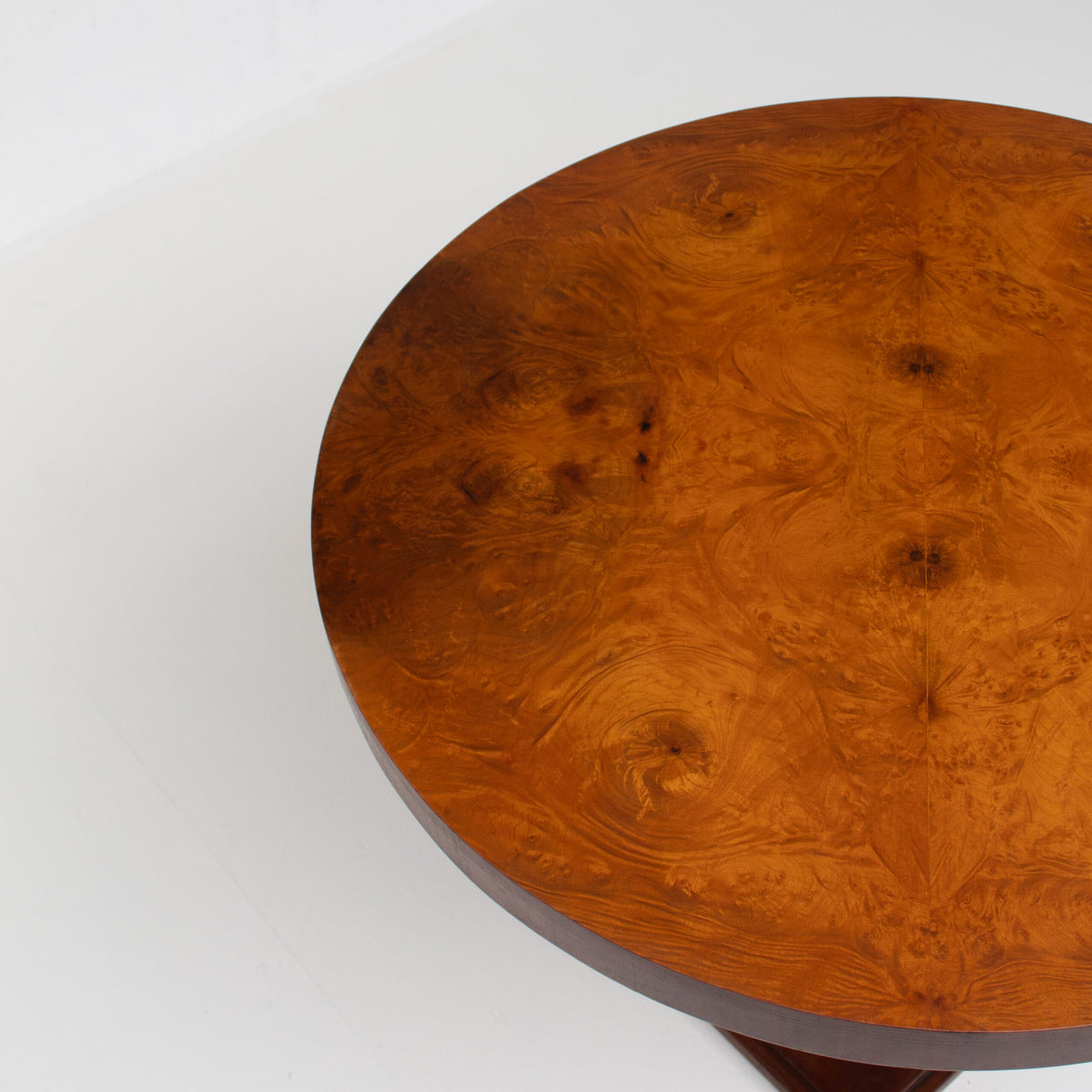 Art Deco Round Table with Geometric Base — in context