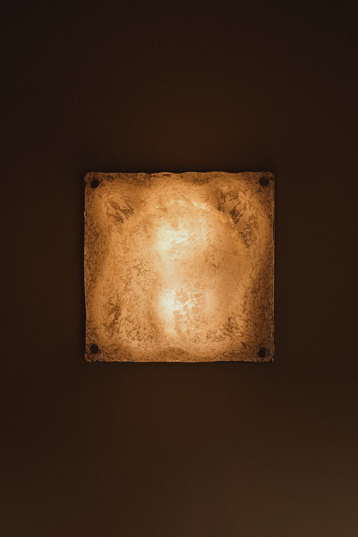 Extra Large Toni Zuccheri Murano Ice Glass Wall Lamp — detail view
