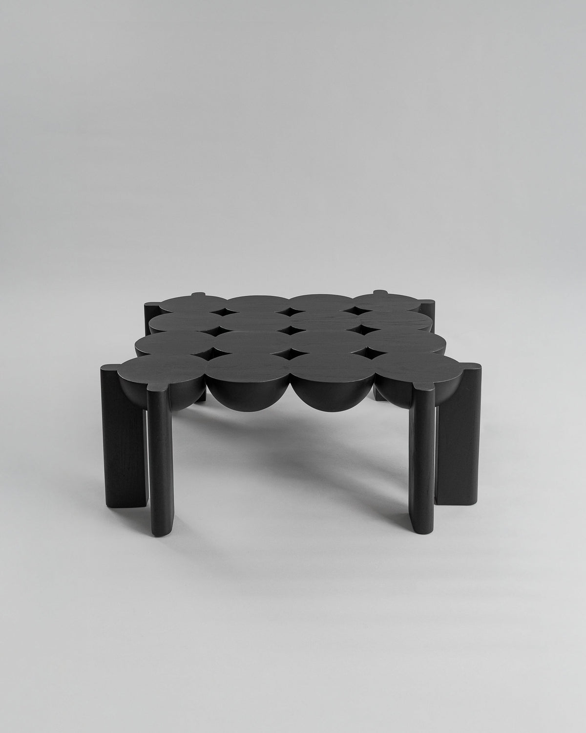 Solid Oak Coffee Table - BLEO Series by Daniel Couttolenc, Black Finish by Daniel Couttolenc | The Oblist
