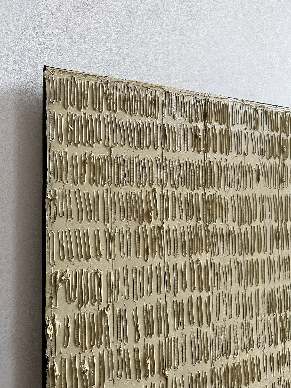 Buff Titanium - Turf Series' Painting — close-up of textured surface in modern setting