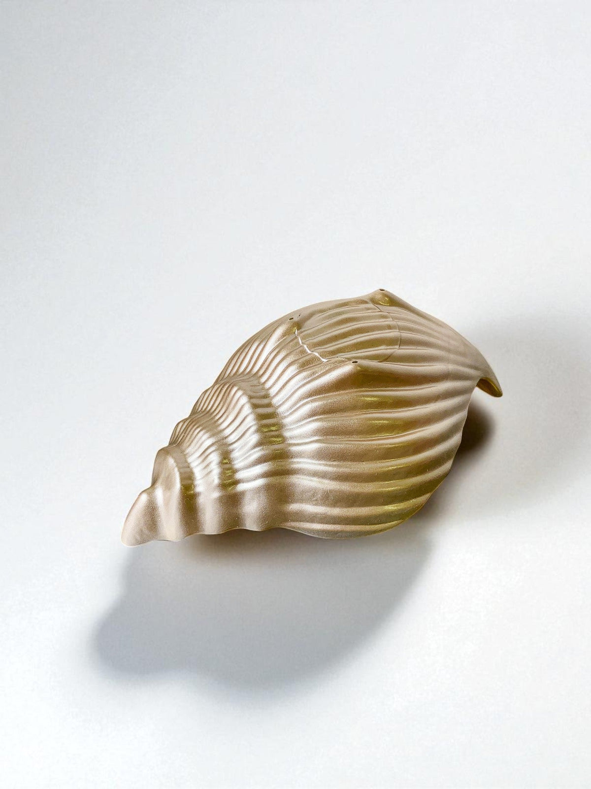 Murano Glass Shell Vide-poches, Italy, 1980s — angled view on white background