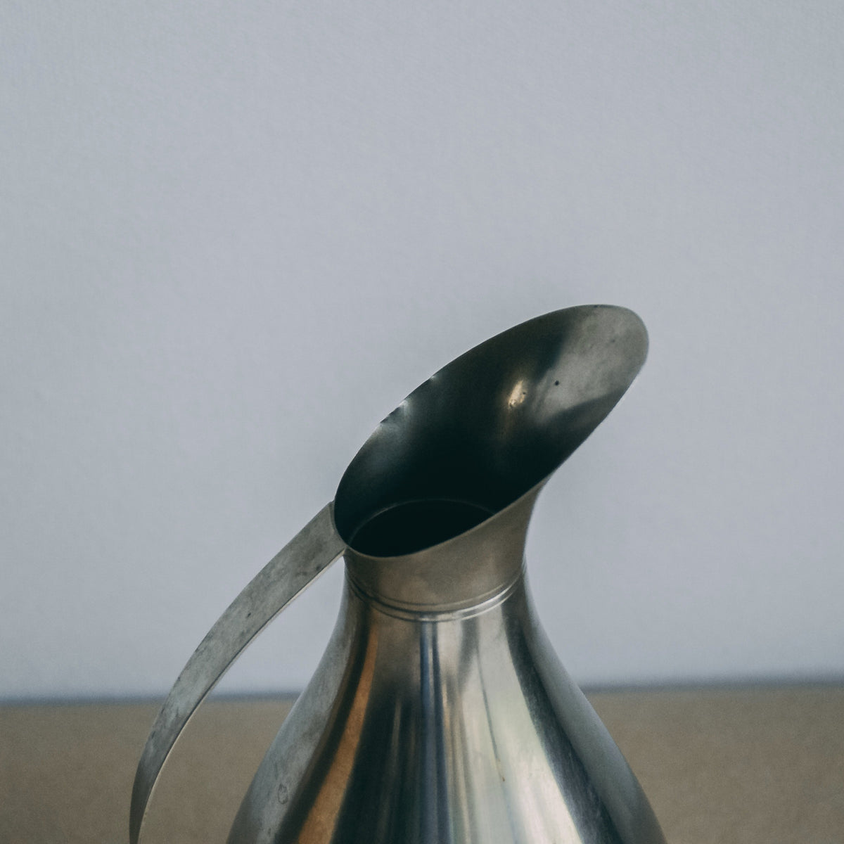 Jeka Tiel Pewter Pitcher — side angle