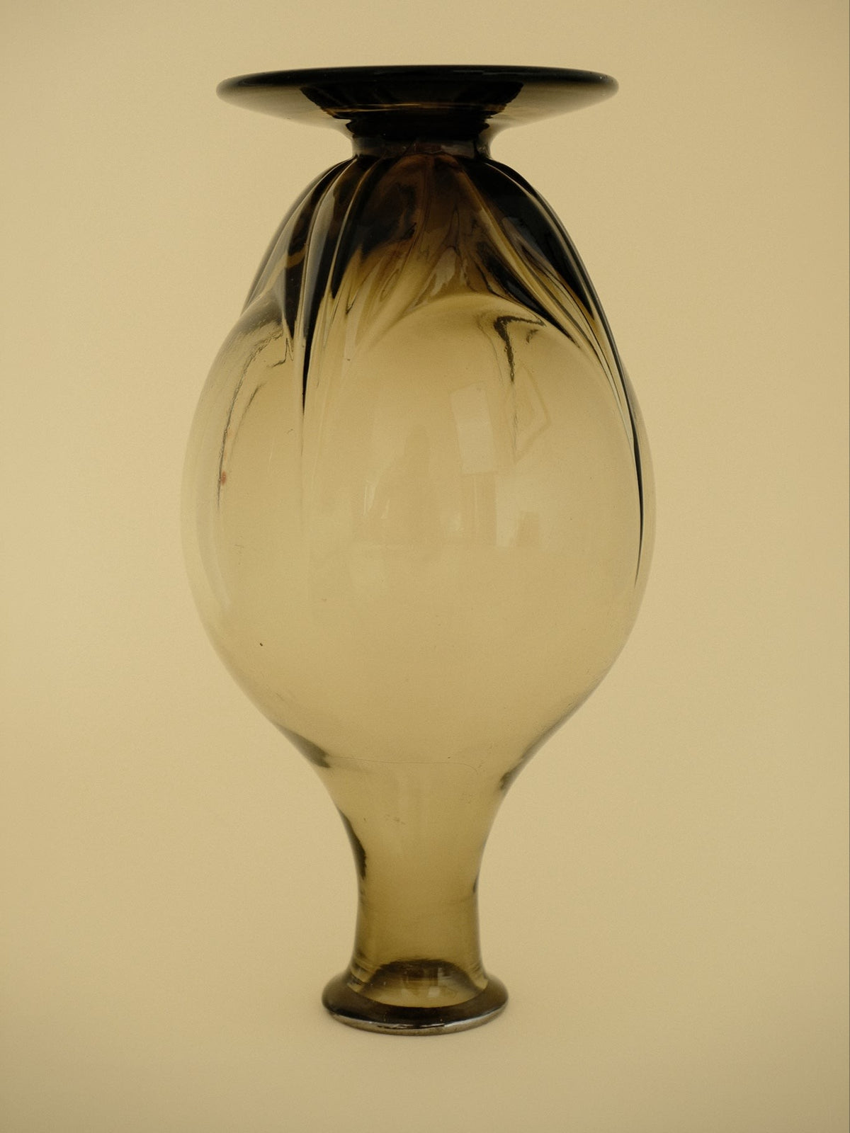 Art Deco Smoked Glass Decanter — alternate view