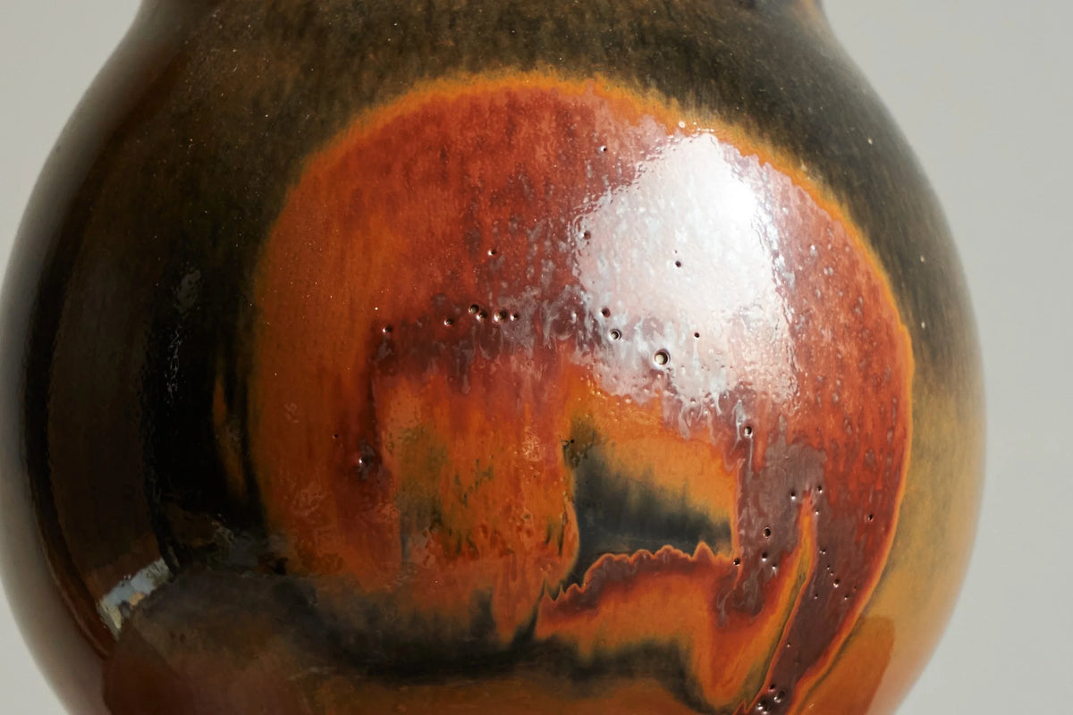 Carl-Harry Stålhane Unique Hand Signed Vase for Rörstrand Sweden 1967 — close-up