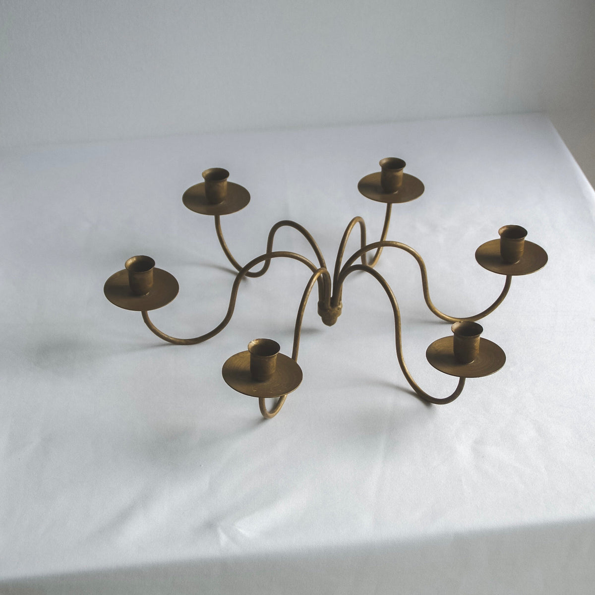Tabletop Low Candelabra — lifestyle setting