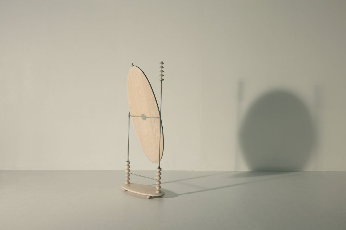 Hour Briar Floor Mirror — side angle