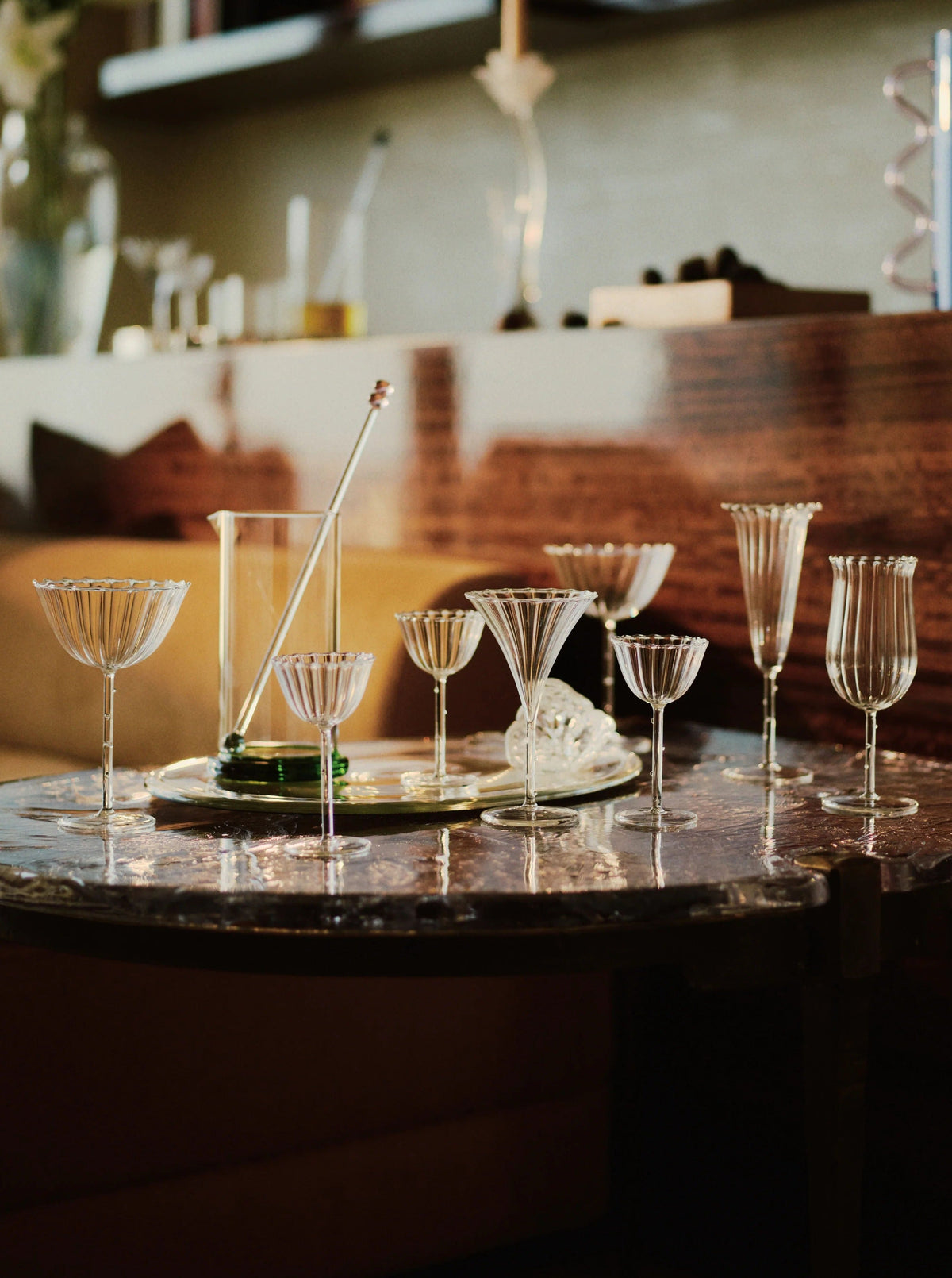 Cosmo Cordial Glasses – Set of 4 by Sophie Lou Jacobsen — lifestyle setting