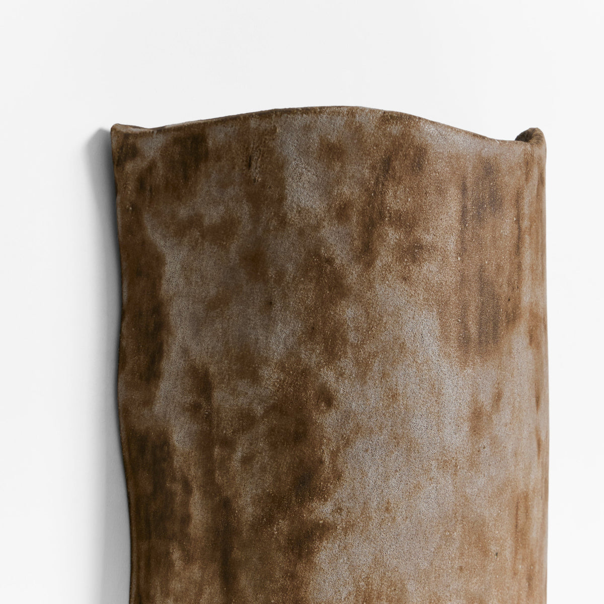 Papel Wall Light — back view showing textured brown fabric surface