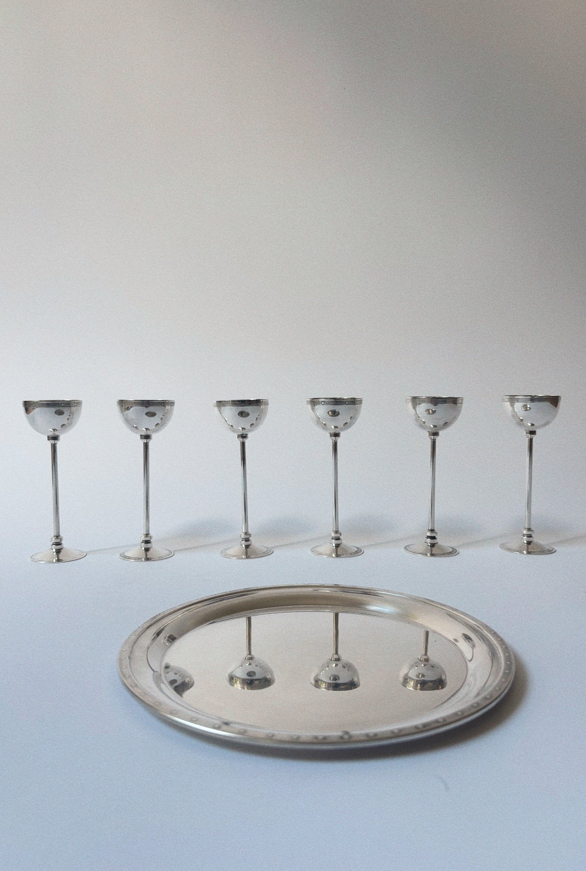 Silver-Plated Liqueur Server Set, 1980's — detail view