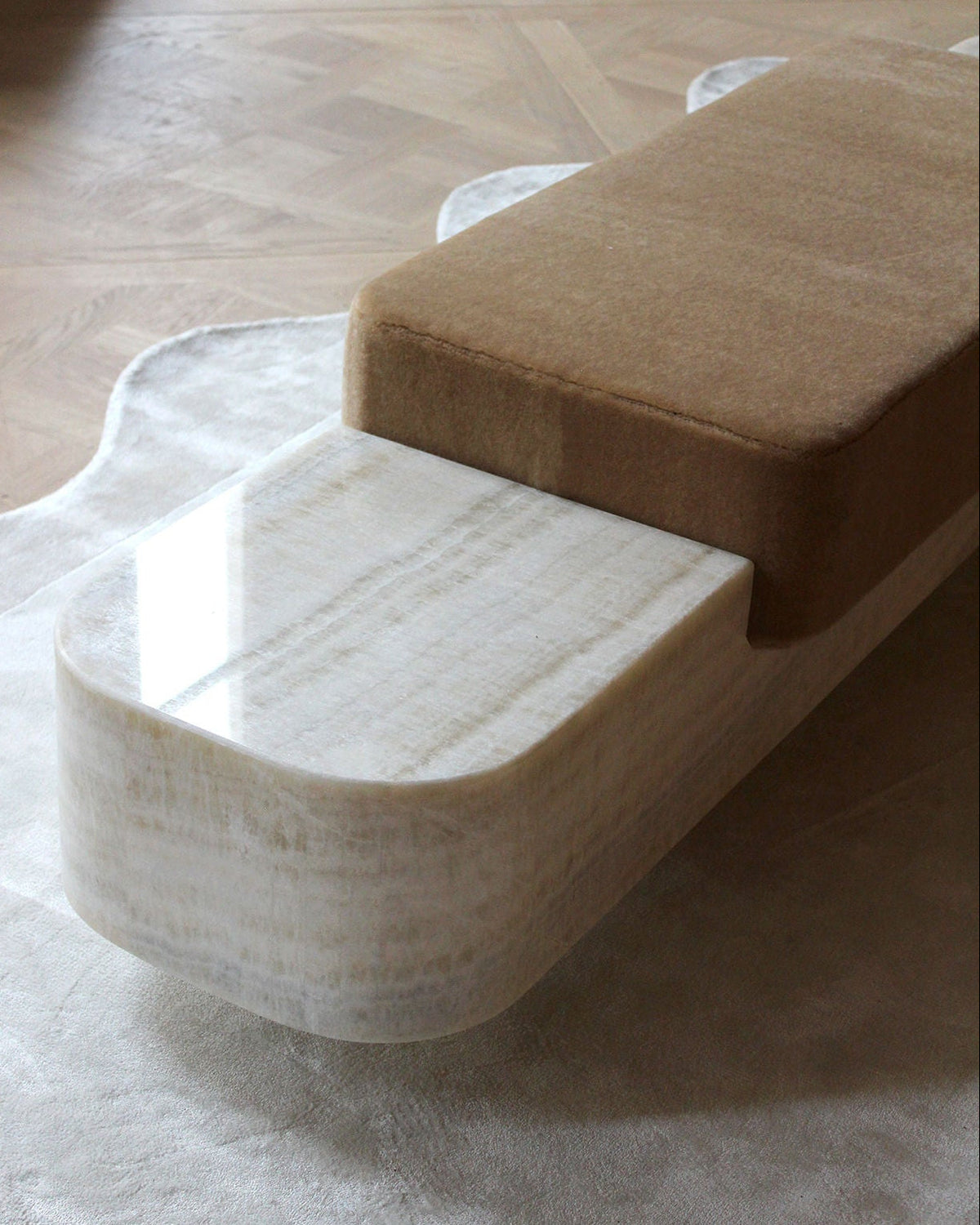 Ran Ivory Onyx Bench — lifestyle setting
