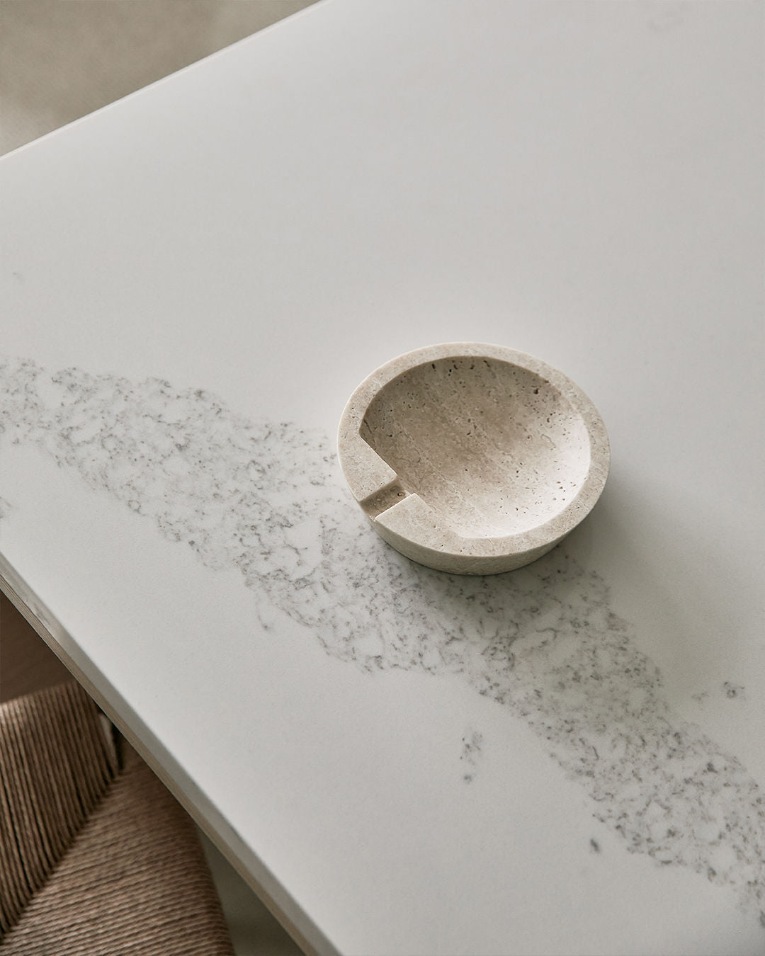 Scandinavian Modern Ashtray in Stone — alternate view