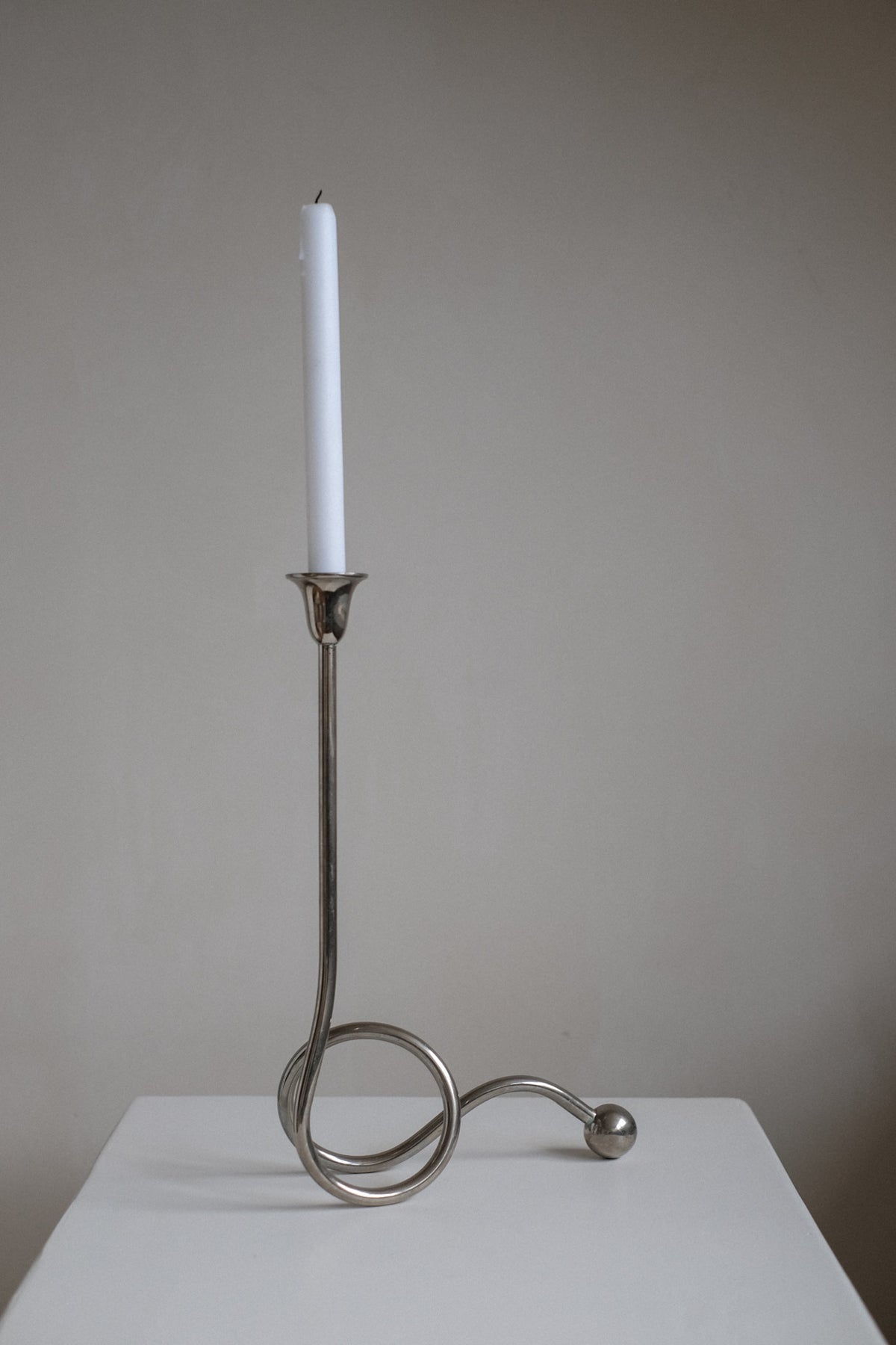 Chrome Candle Holder by Guido Niest — in context