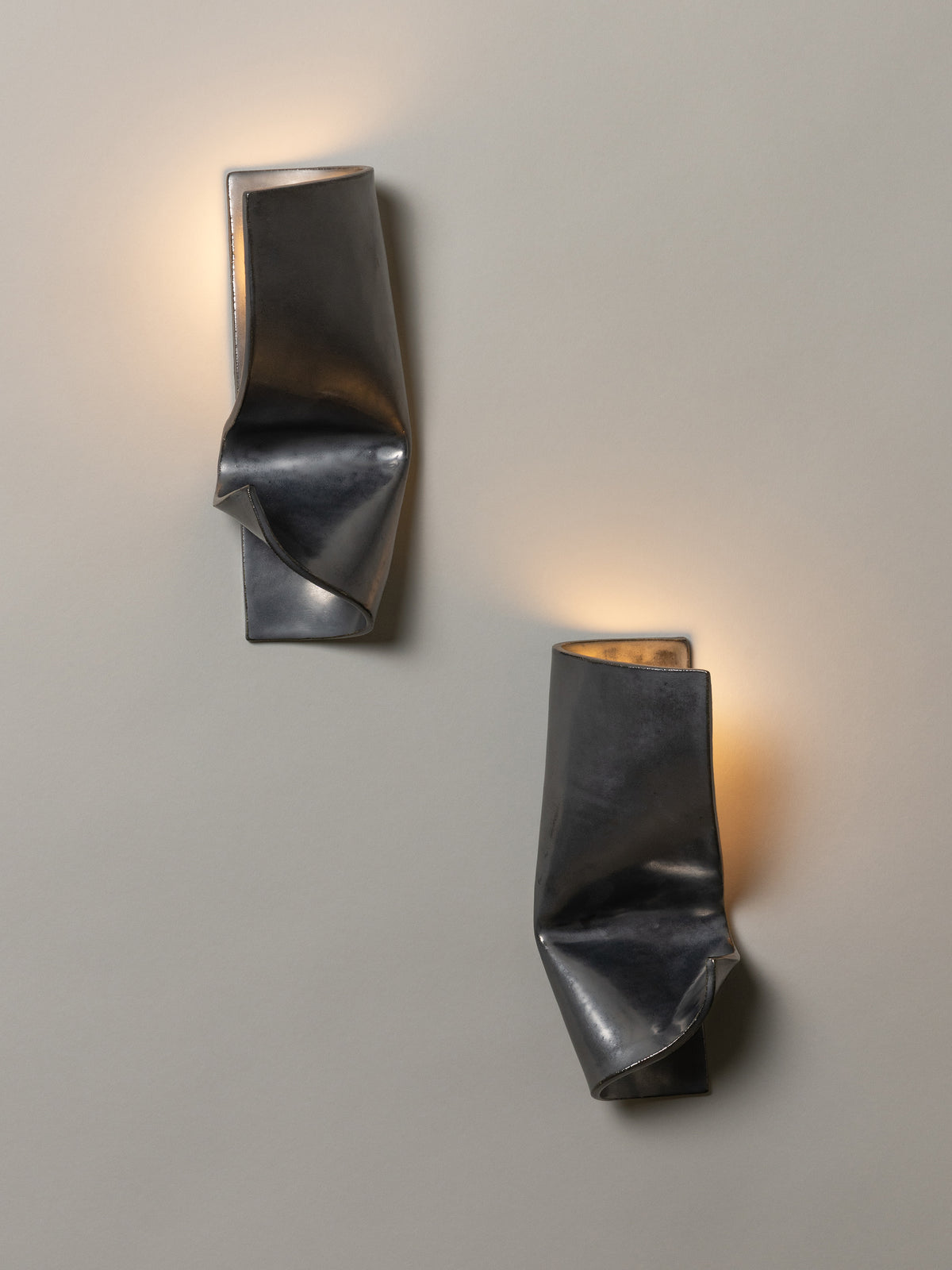 Shai Sconce Graphite, Left — in context