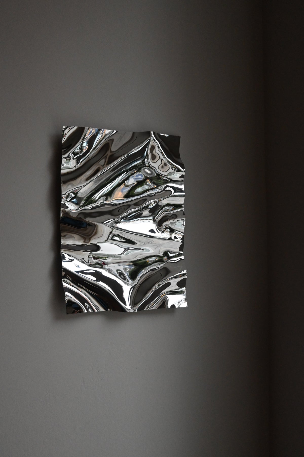 Psychedelic Mirror 35x50cm by Caia Leifsdotter | The Oblist — reflective metal surface