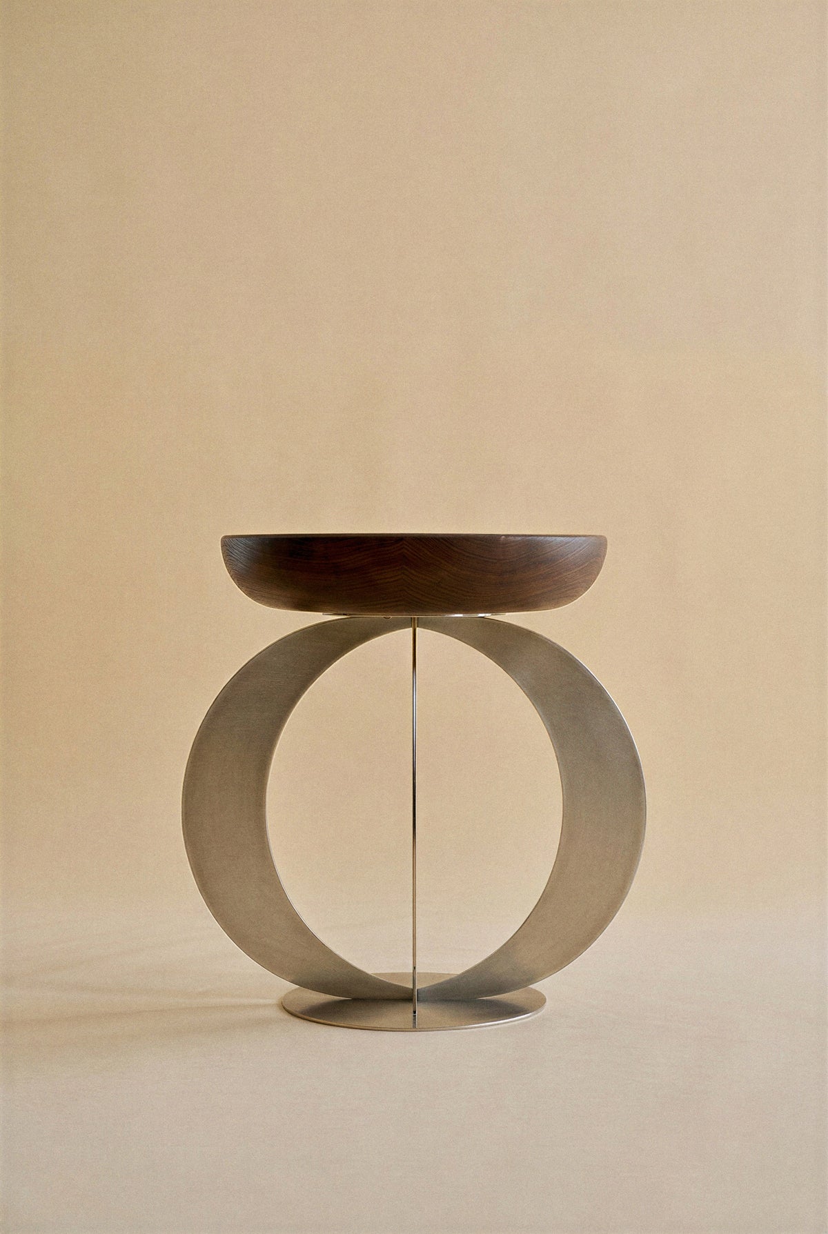 Minor Stainless Steel Side Table — side angle