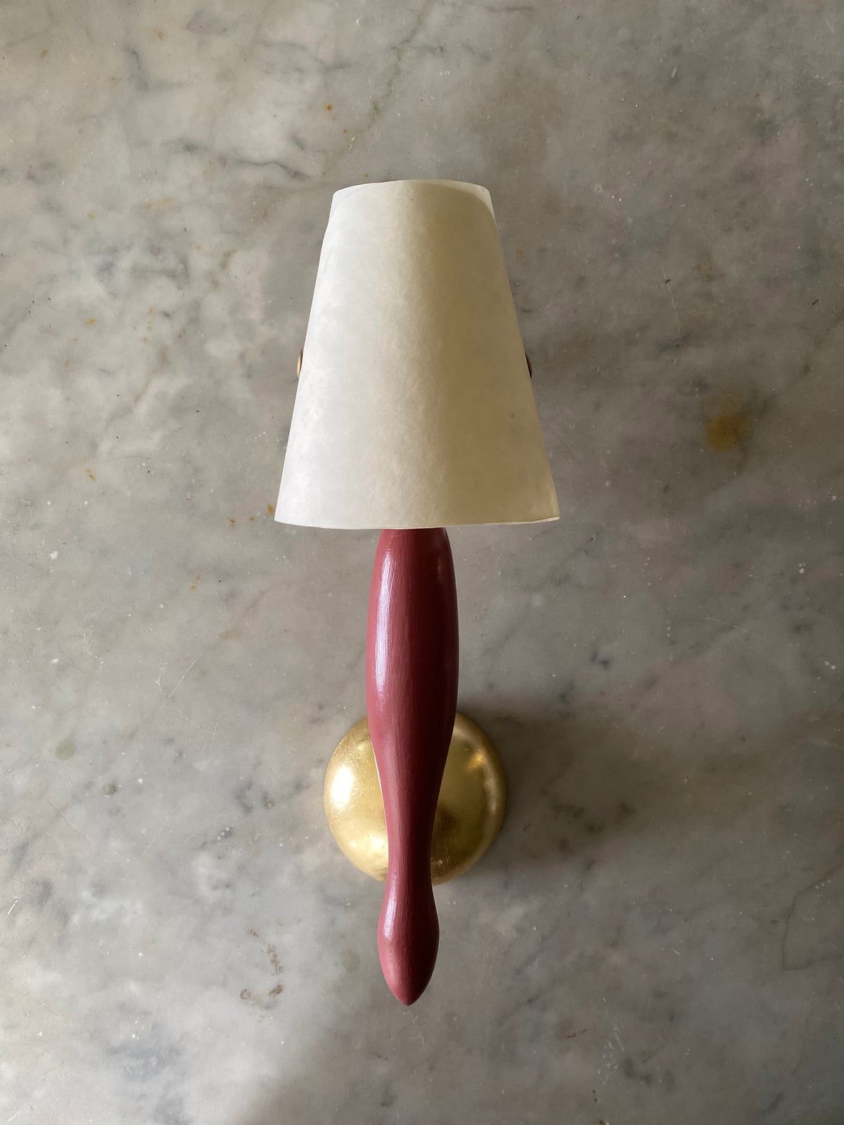 Contemporary Classic Wall Light in Wood - CALYX Collection — side angle