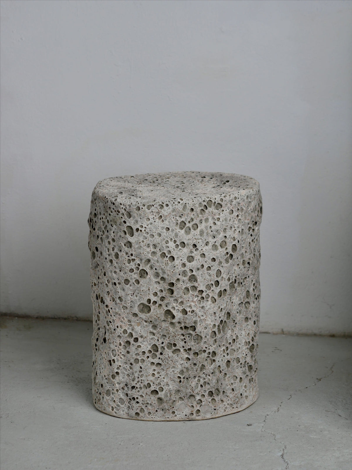Lunar Brick Side Table Stoneware — detail view