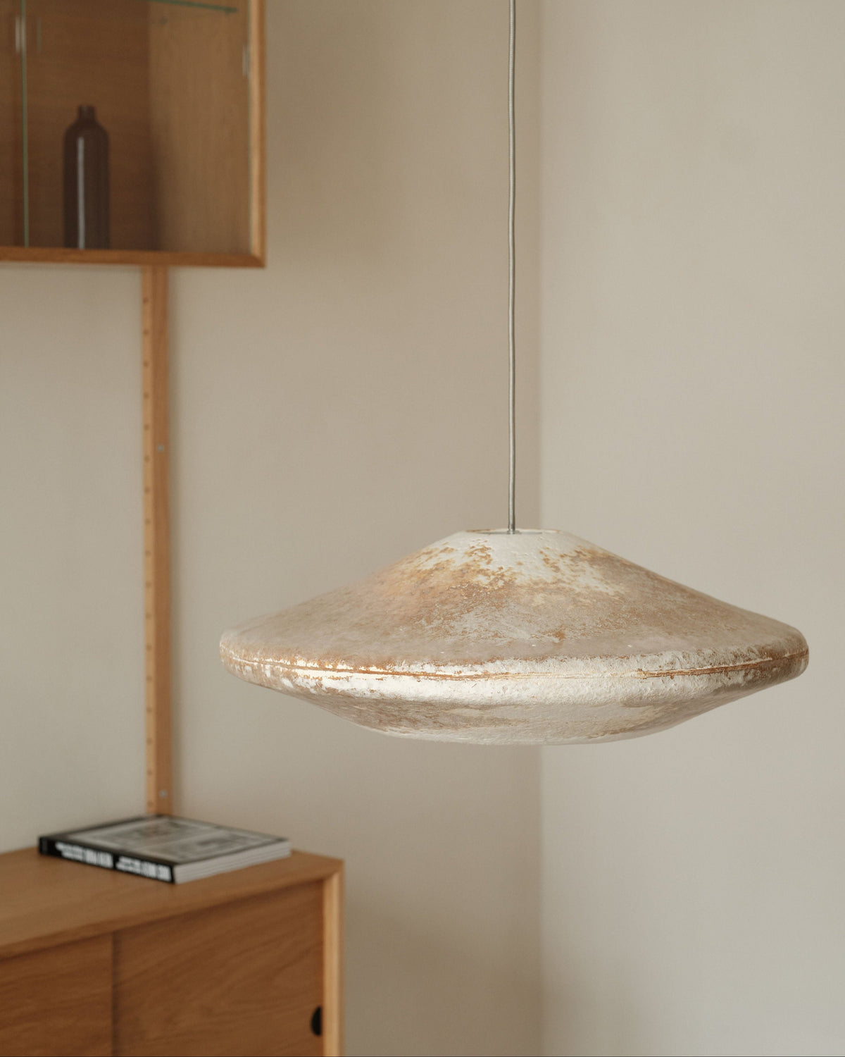 B Wise' Pendant Light — side view showing textured ceramic surface