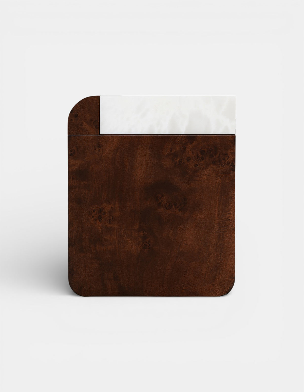 'Amo' Wooden and Marble Storage Table by Marbera | The Oblist