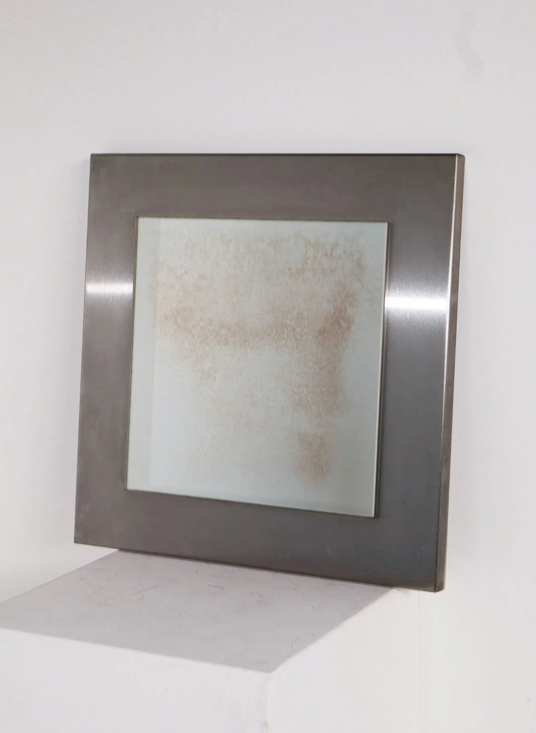 Brushed Stainless Square Mirror by Porter Studio | The Oblist