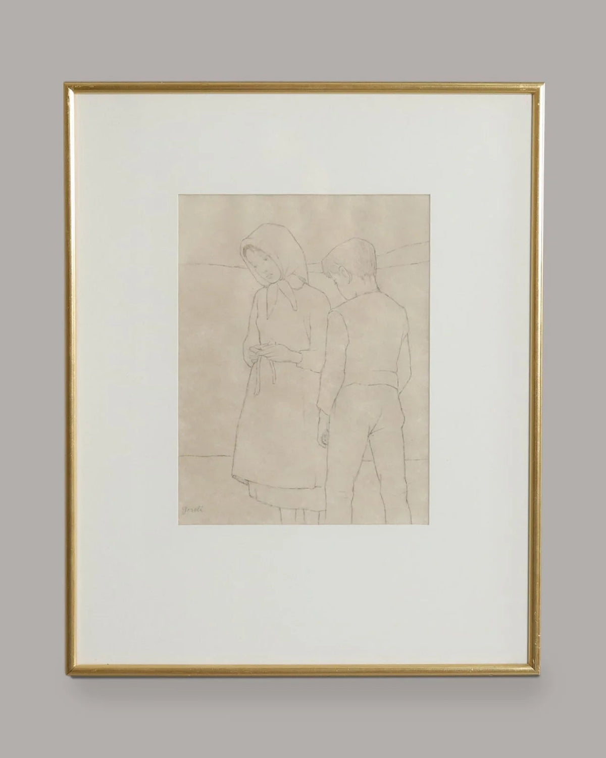 Framed drawing on rice paper, by Greta Gerell (1898-1982) by RELIC LONDON | The Oblist