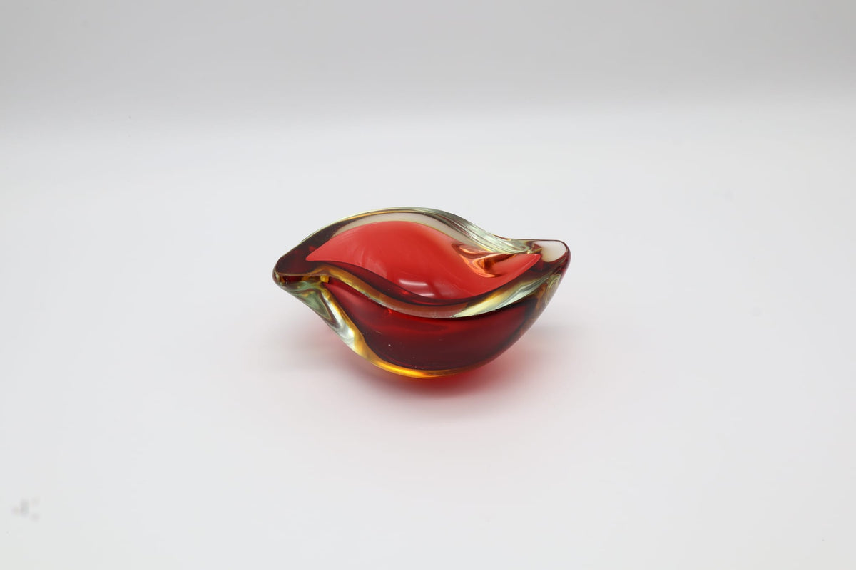 Vintage Murano Sommerso Glass Geode Bowl – Italy, 1960s — detail view