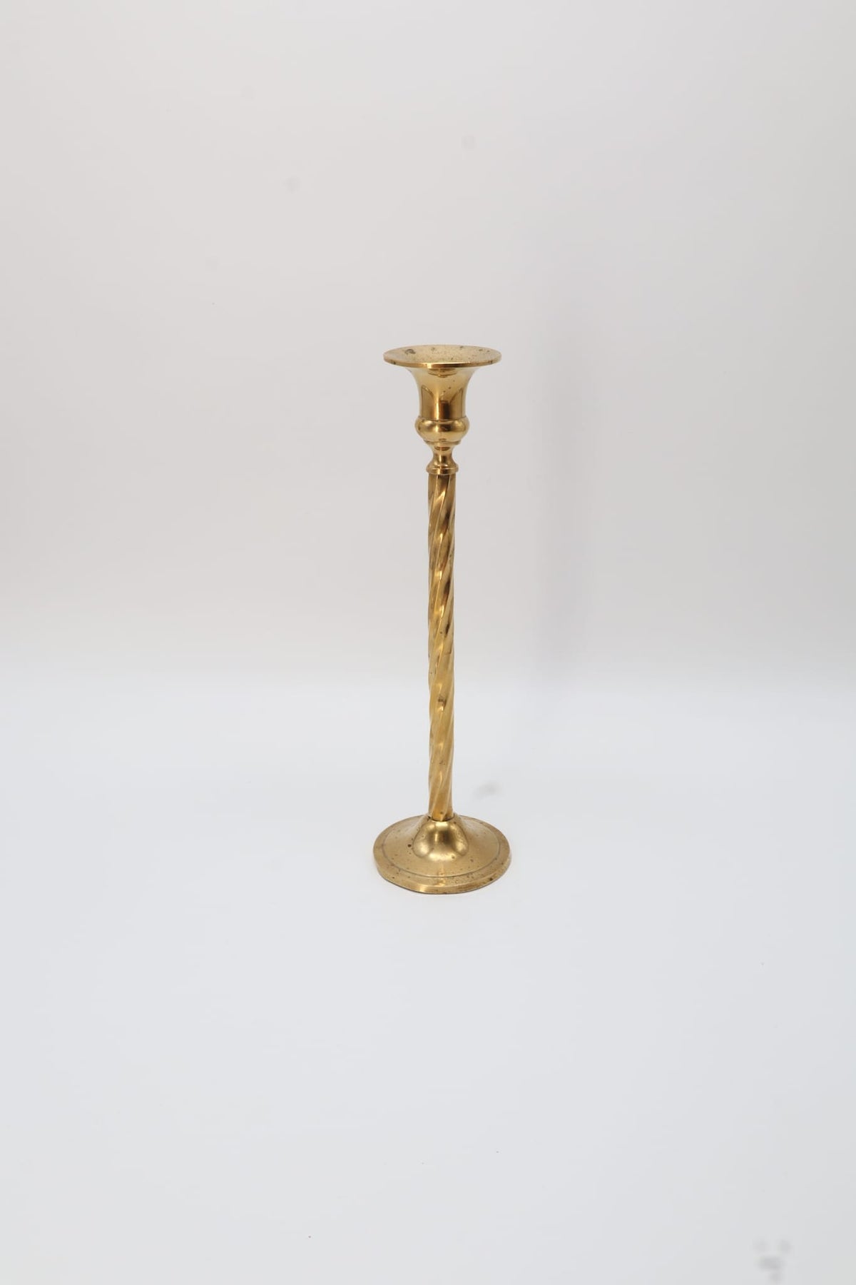 Barley Twist Brass Candlestick – United Kingdom, 1970s–1980s by Forma Finds | The Oblist