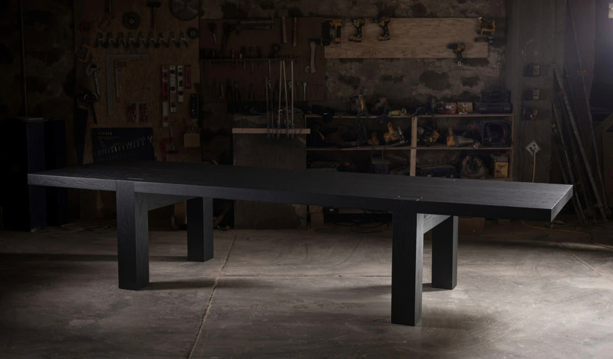Jose Maria Solid Oak Dining Table  — side angle