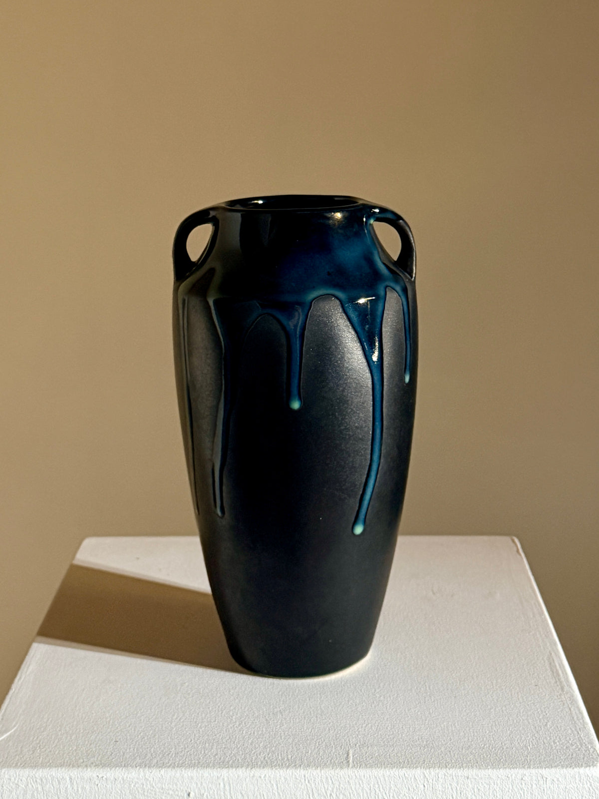 Large Art Deco handled vase by Alfred Lebret, France, circa 1920 — side angle